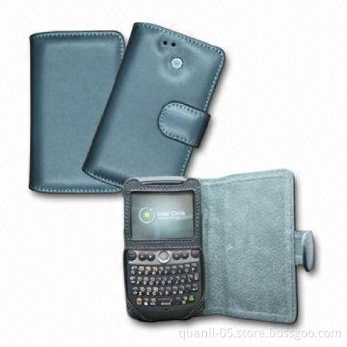 Fashionable Design Genuine Leather Mobile Phone Case with Magnetic Button, Suitable for BlackBerry